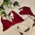 V NECK THIN PAD BRA SET