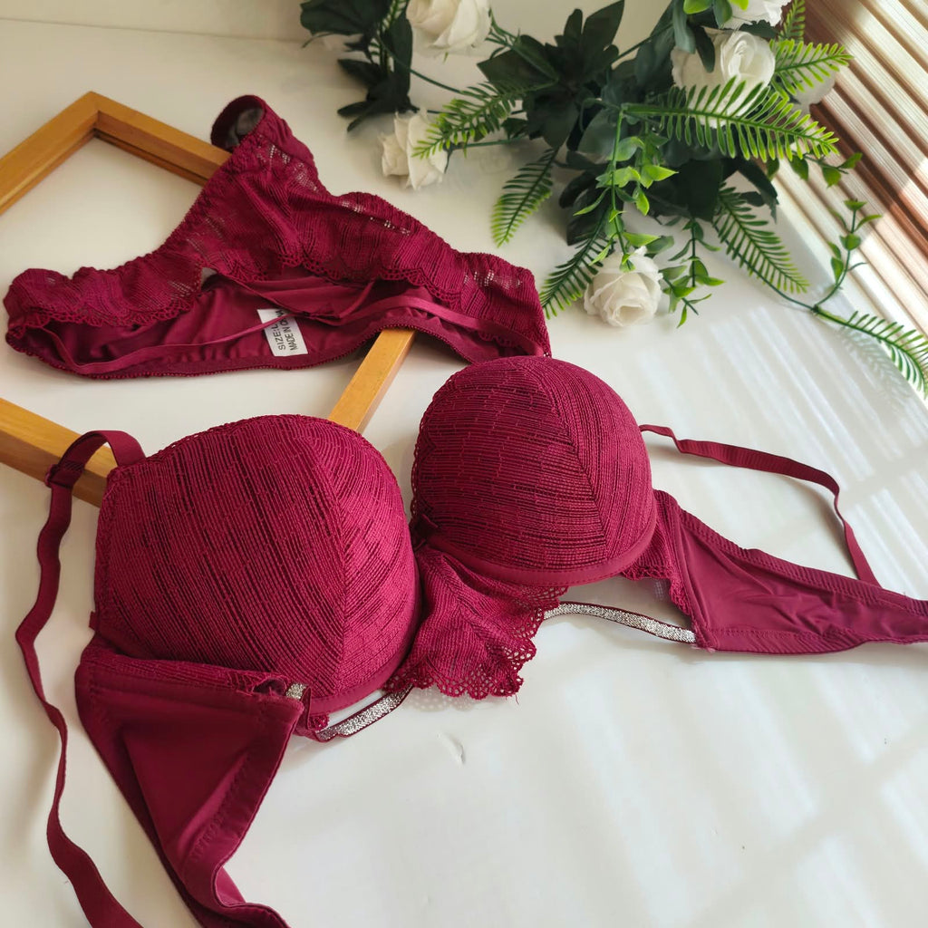 MARINE THIN PAD PUSH UP BRA SET