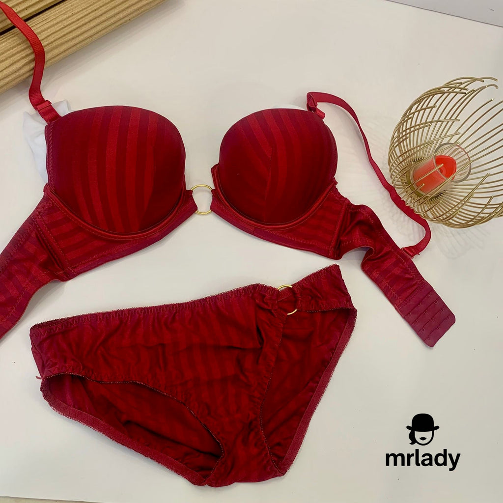 GOLD LOOP PUSH UP BRA SET