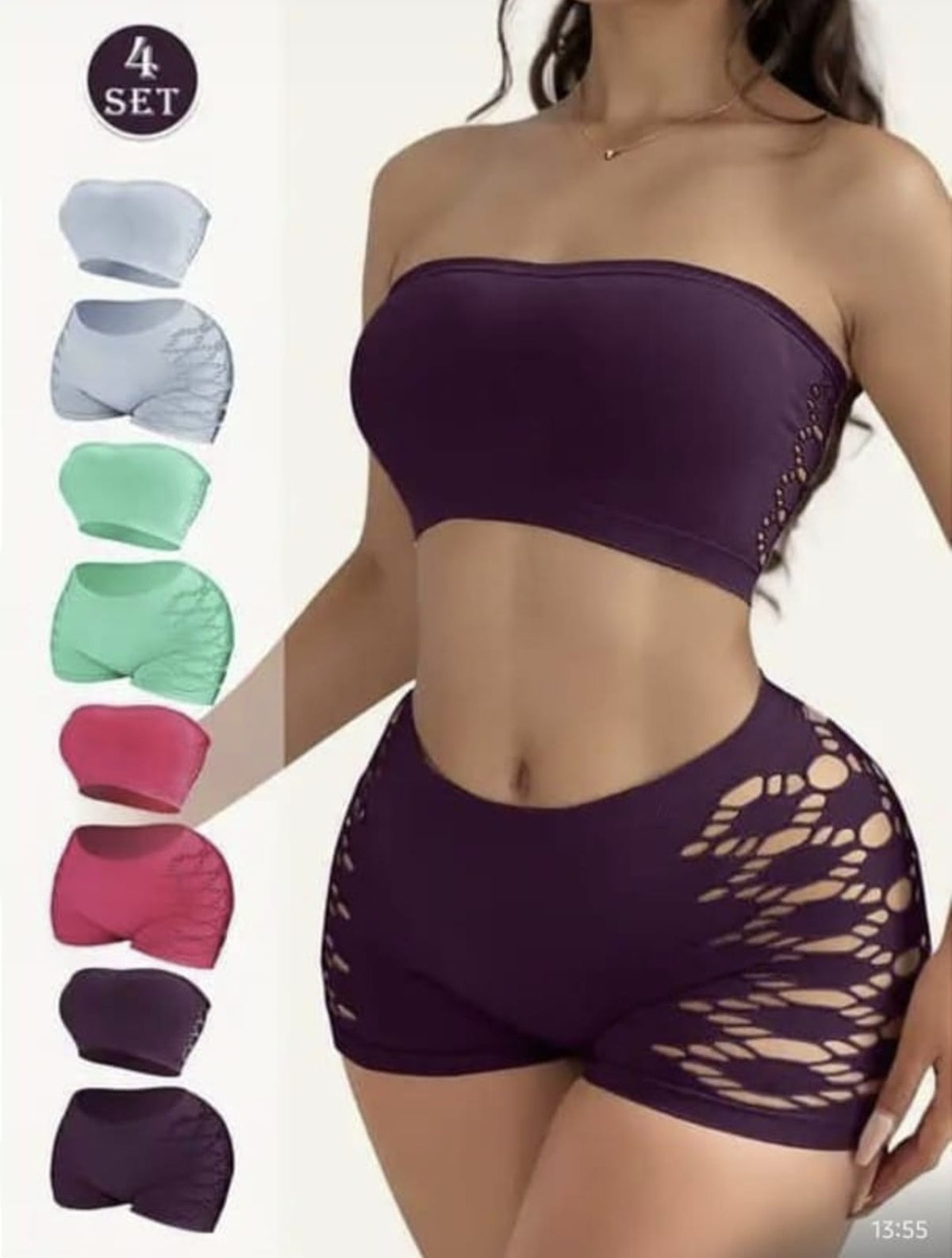 HIGH STRETCH STRAPLESS BRA SET