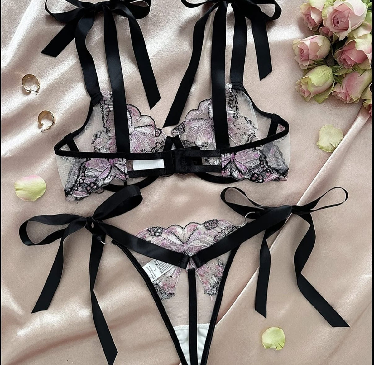BUTTERFLY NET BRA SET