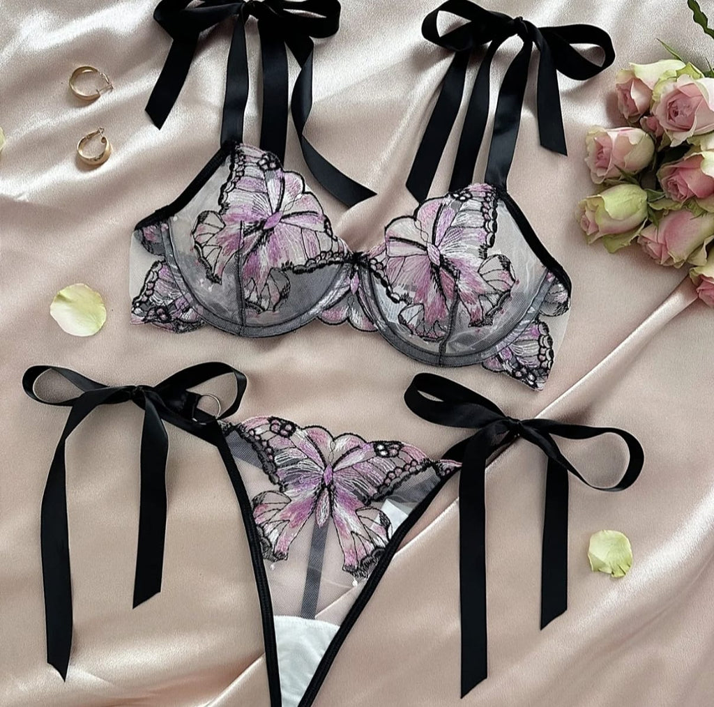 BUTTERFLY NET BRA SET