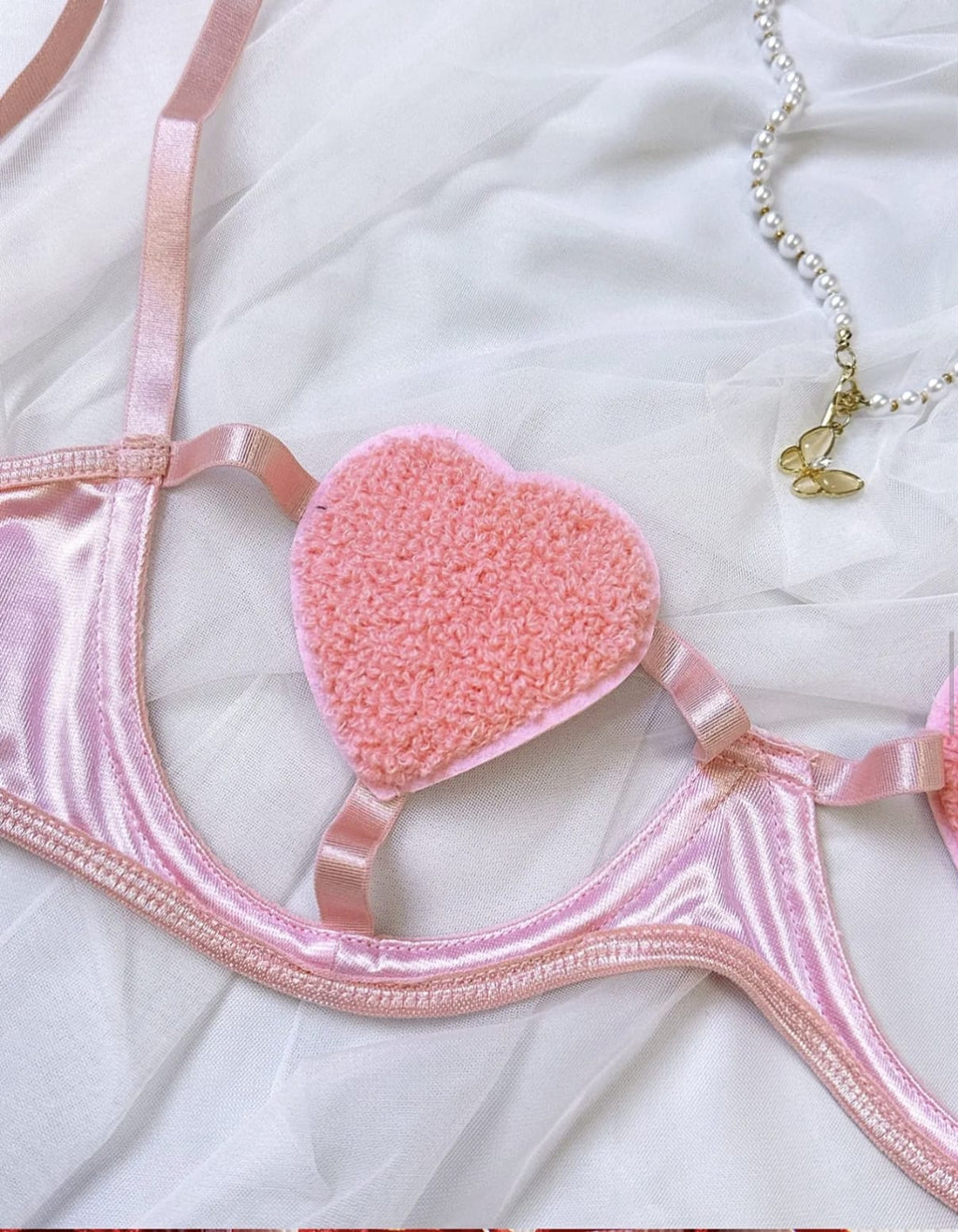 LOVE HEART BRA SET