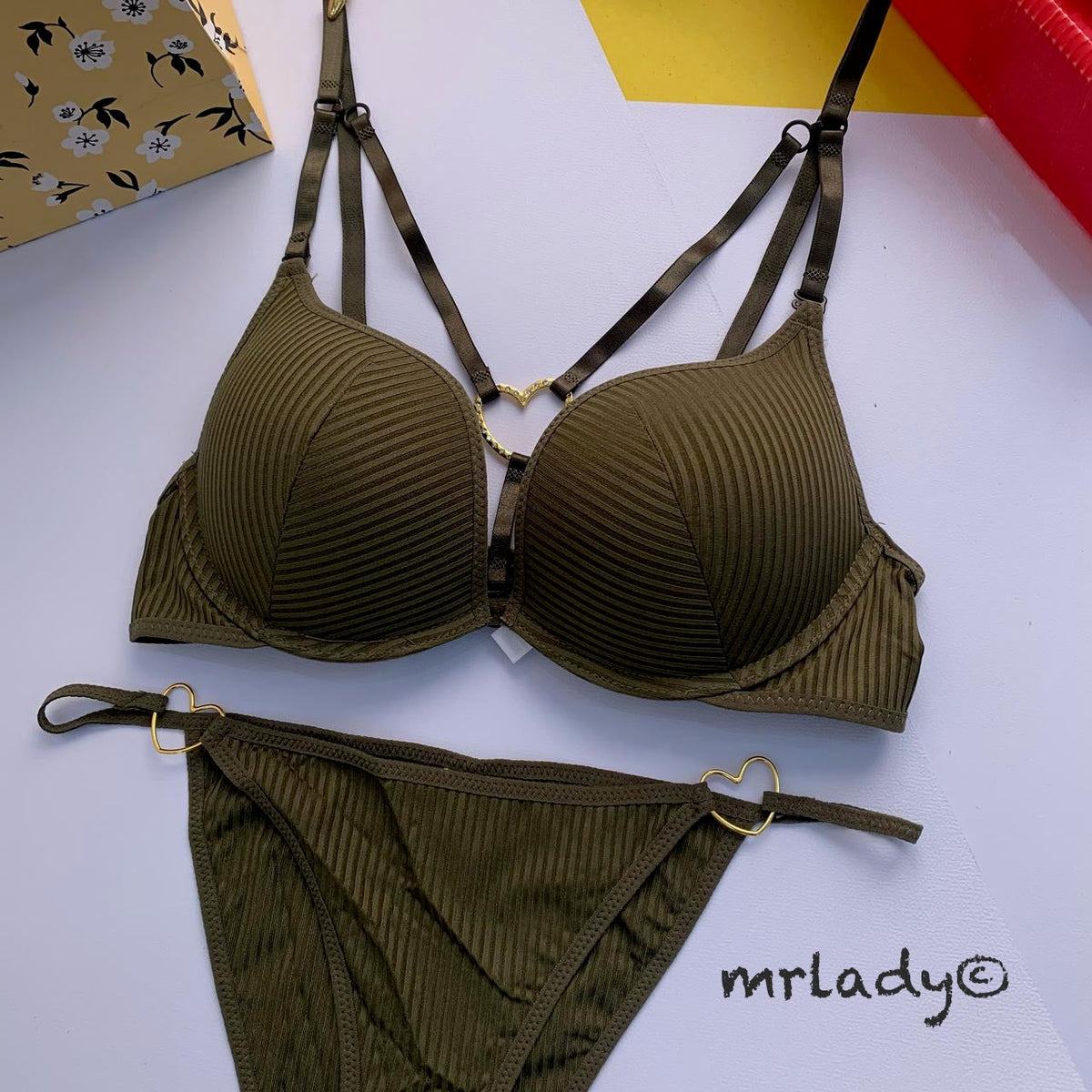 LOVE RING THIN PAD BRA SET