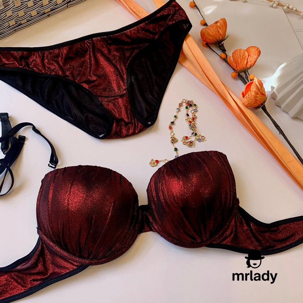LIGHT PUSH UP CHAIN BRA SET