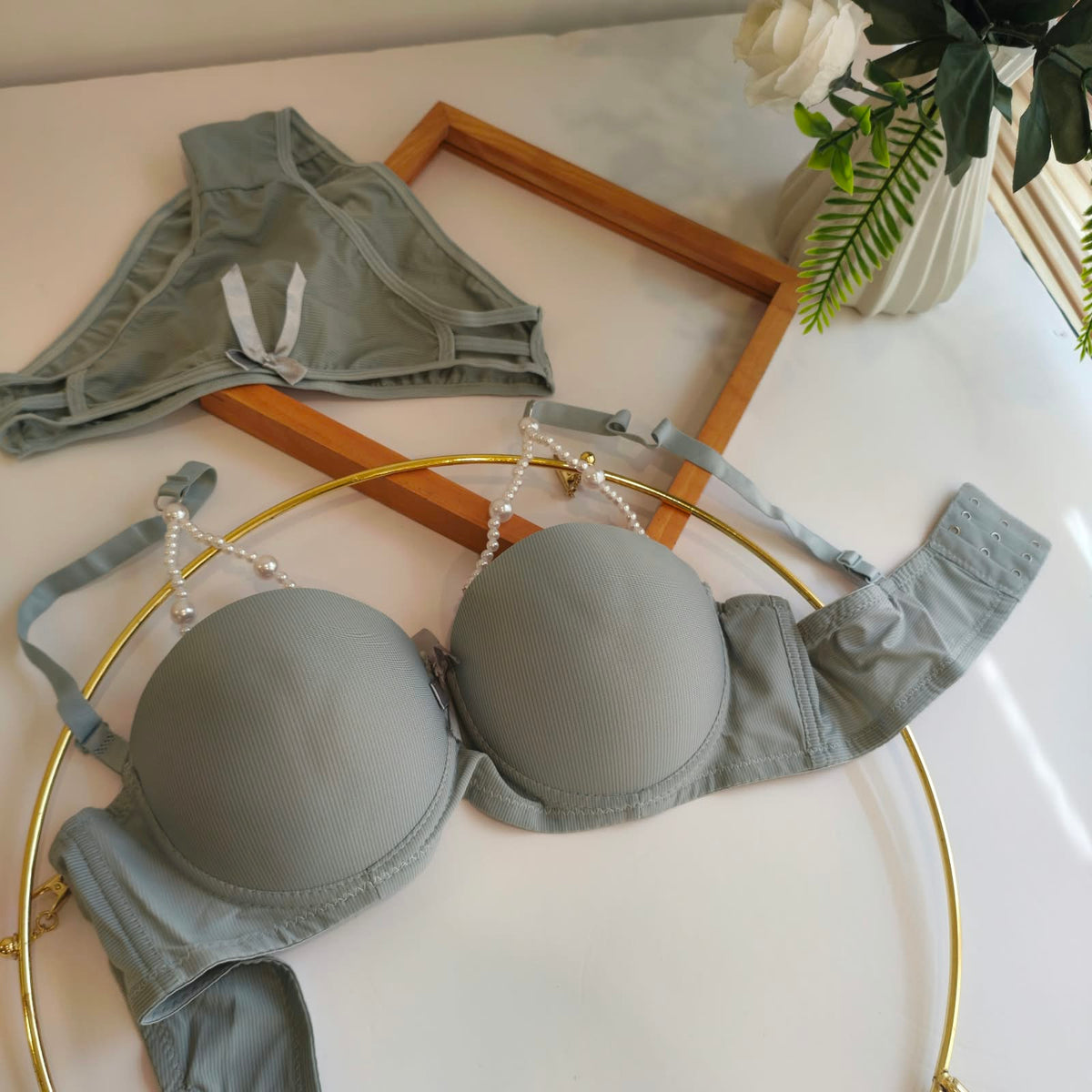 PEARL CORDI THIN PAD BRA SET