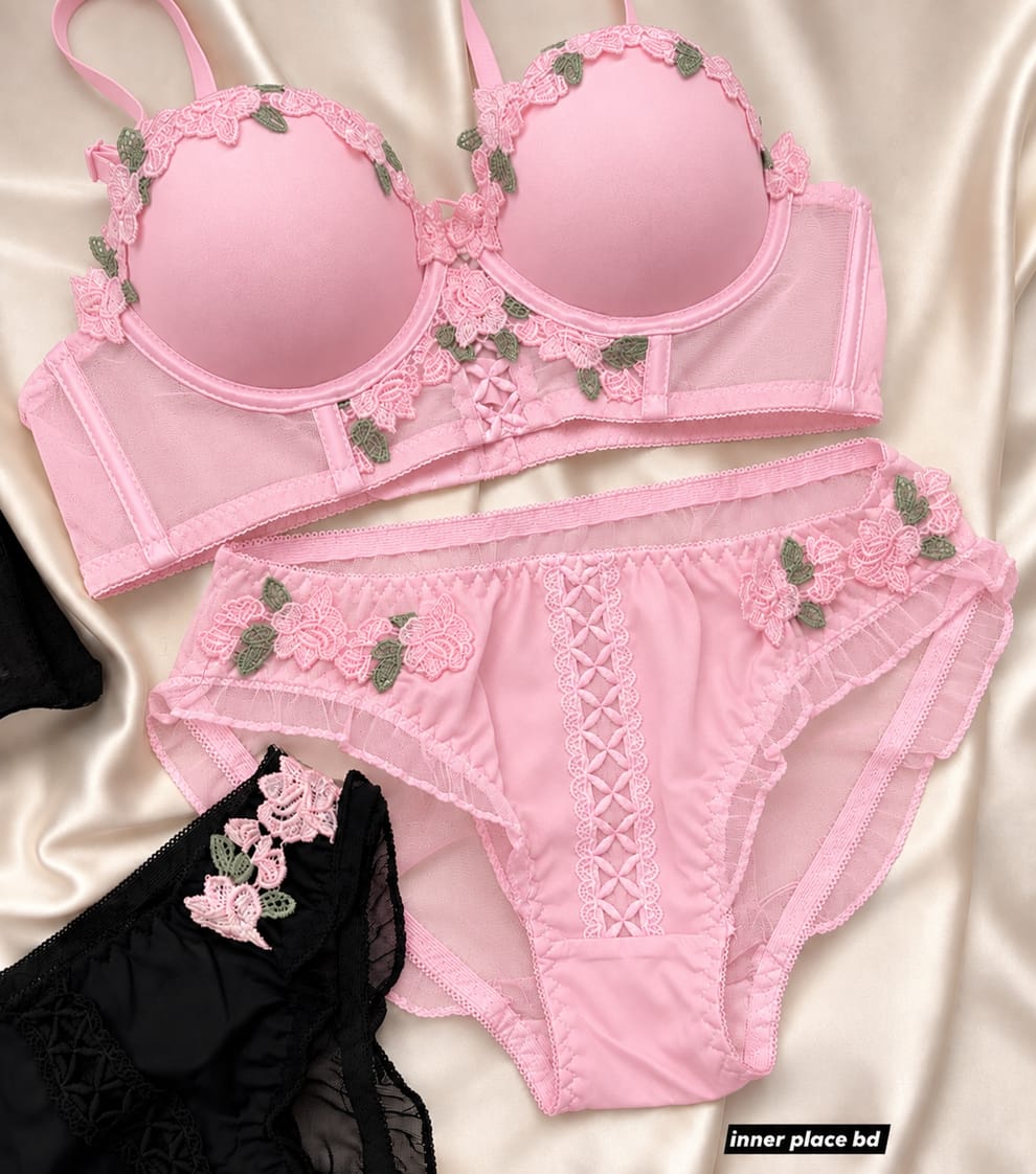 Elegant Embroidered Bra & Panty