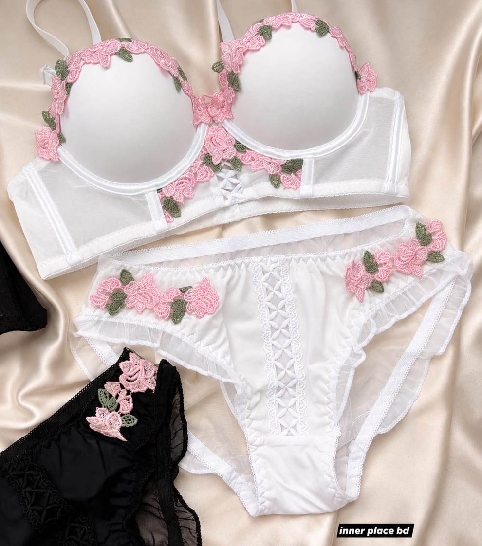 Elegant Embroidered Bra & Panty