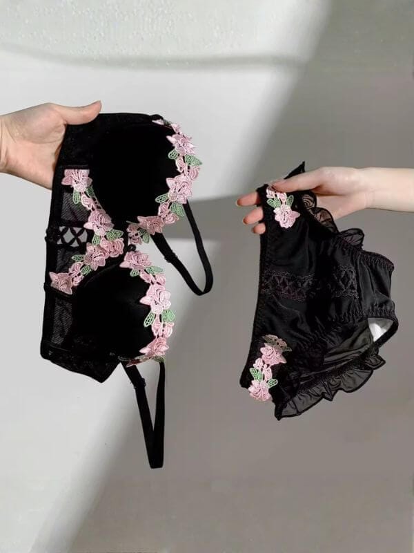 Elegant Embroidered Bra & Panty