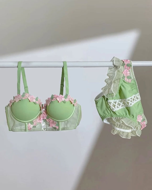 Elegant Embroidered Bra & Panty