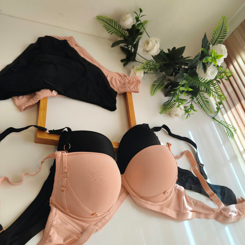 LOOP THIN PAD PUSH UP BRA SET (36-38)B/C