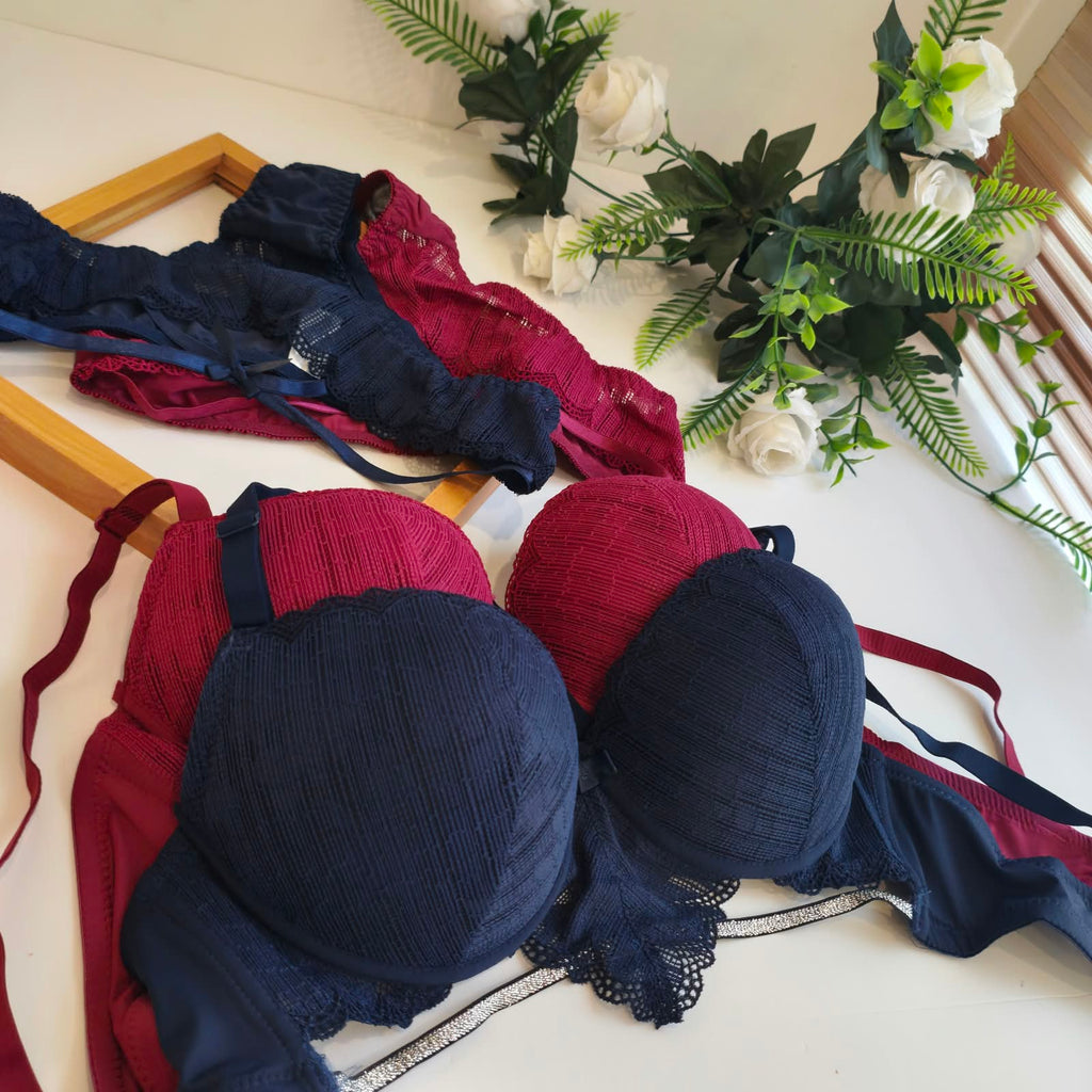 MARINE THIN PAD PUSH UP BRA SET