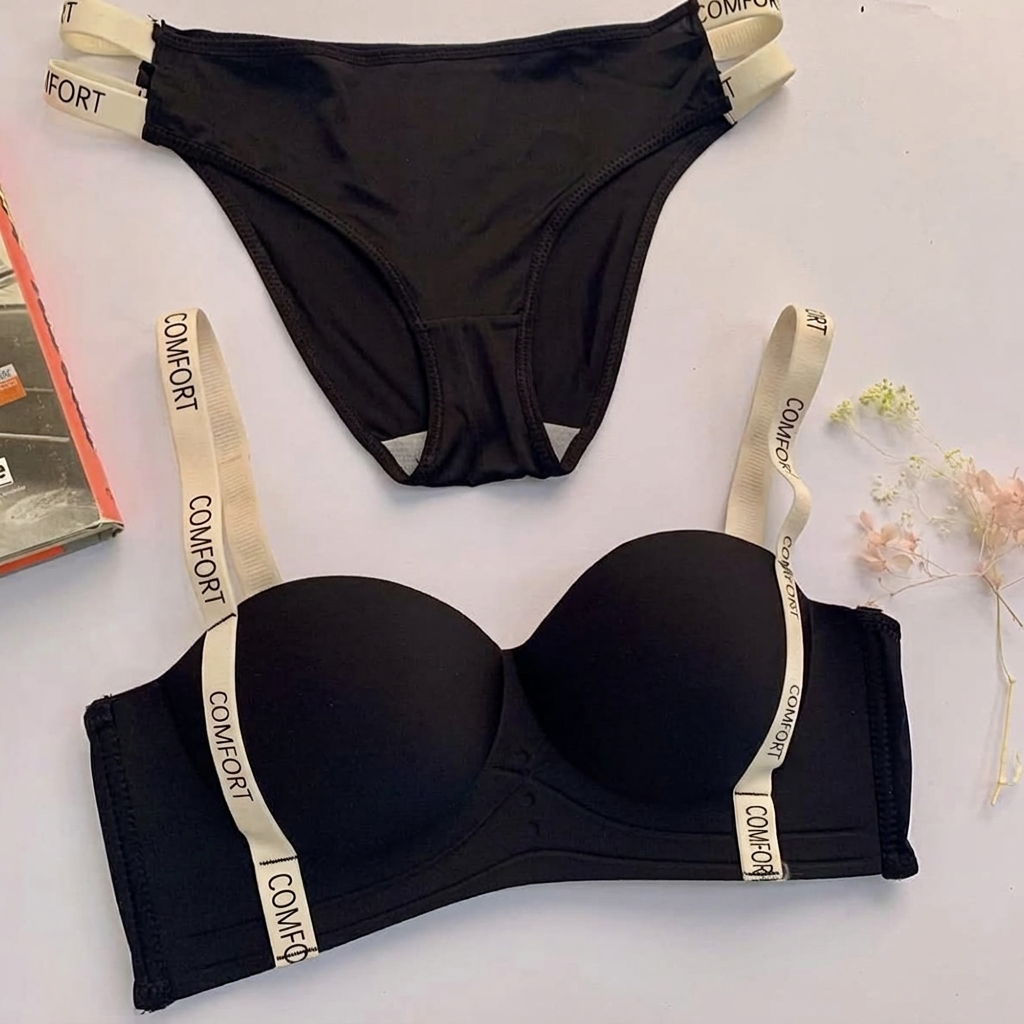Comfort bra set logo-removal attempt